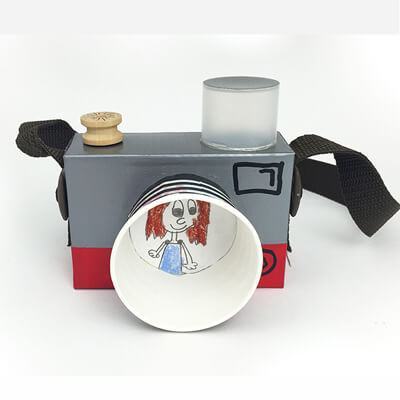 Mẹ khéo tay tự làm máy ảnh đồ chơi an toàn cho bé từ hộp giấy 3