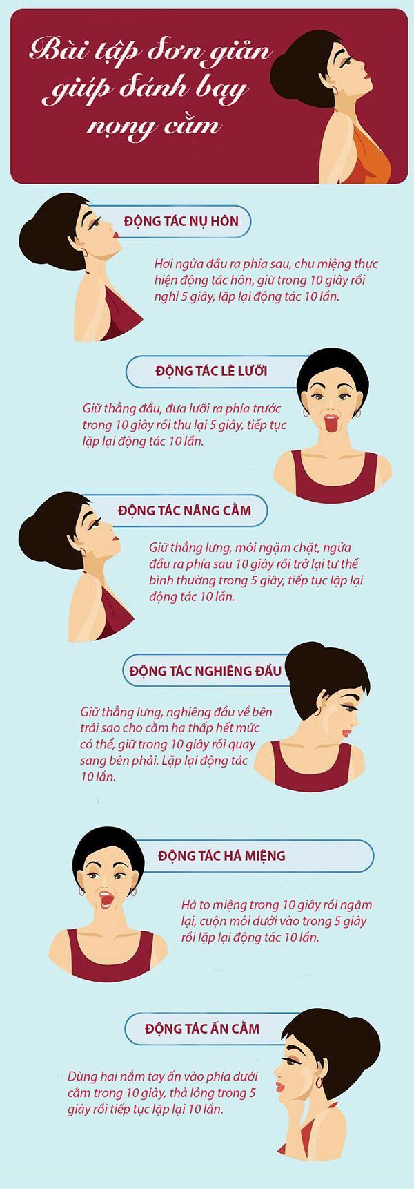 Xóa mỡ nọng cằm bằng bài tập đơn giản tại nhà 13 xóa nọng cằm