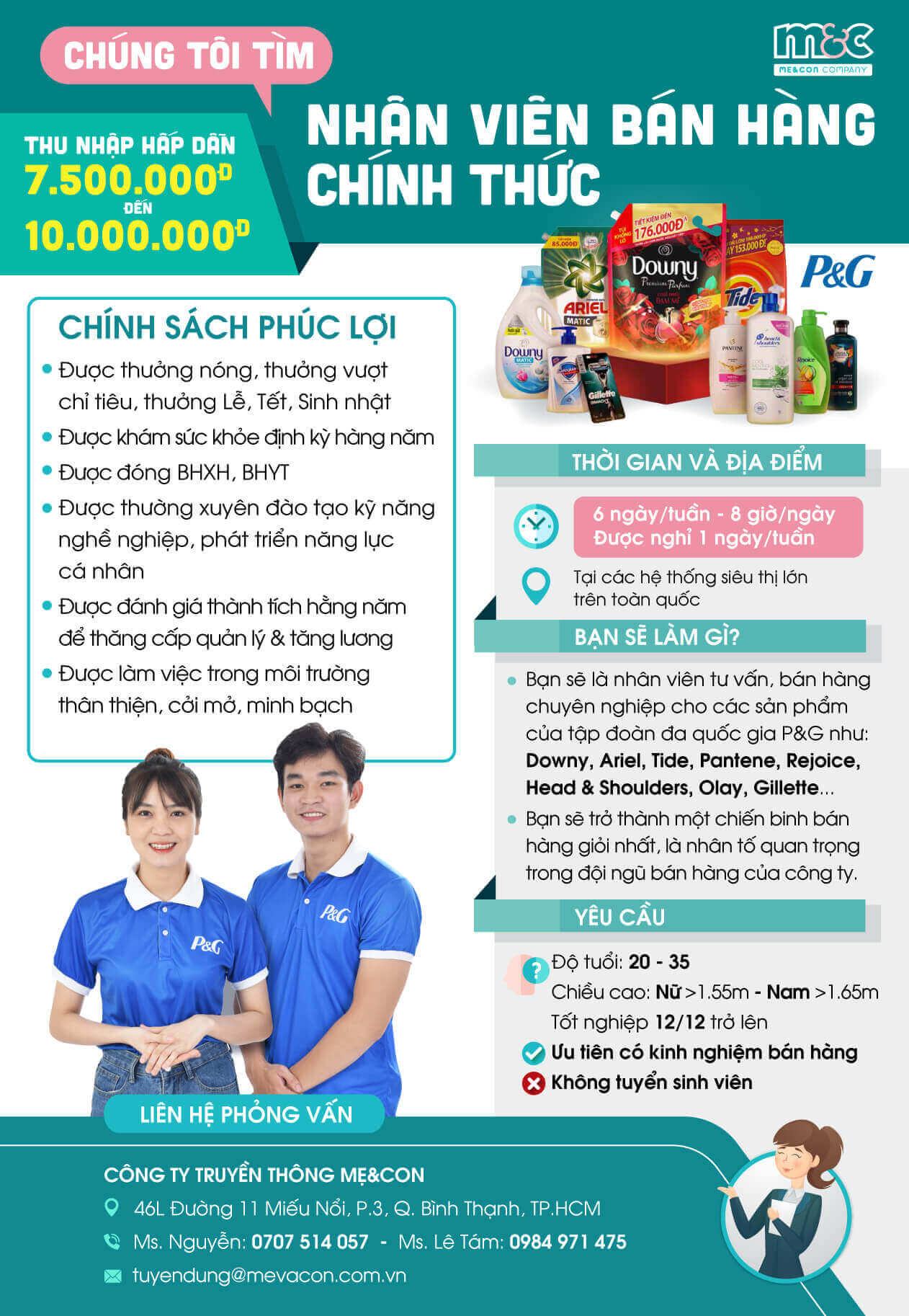 NHÂN VIÊN BÁN HÀNG CỐ ĐỊNH 3