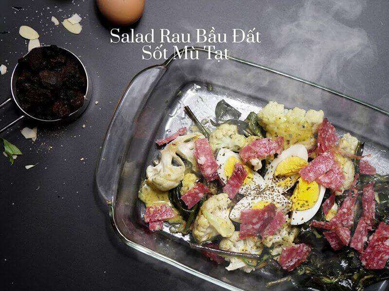 Salad rau bầu đất sốt mù tạt cho bữa cơm thanh đạm 4