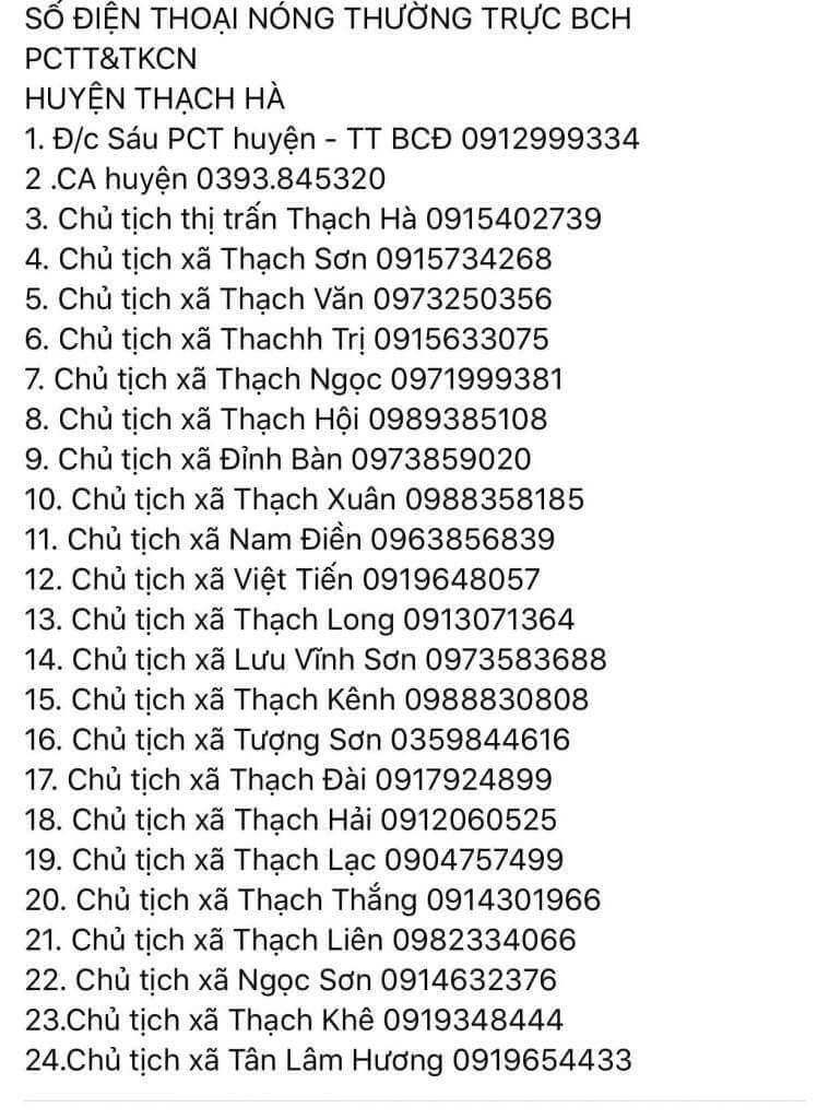 số điện thoại đường dây nóng