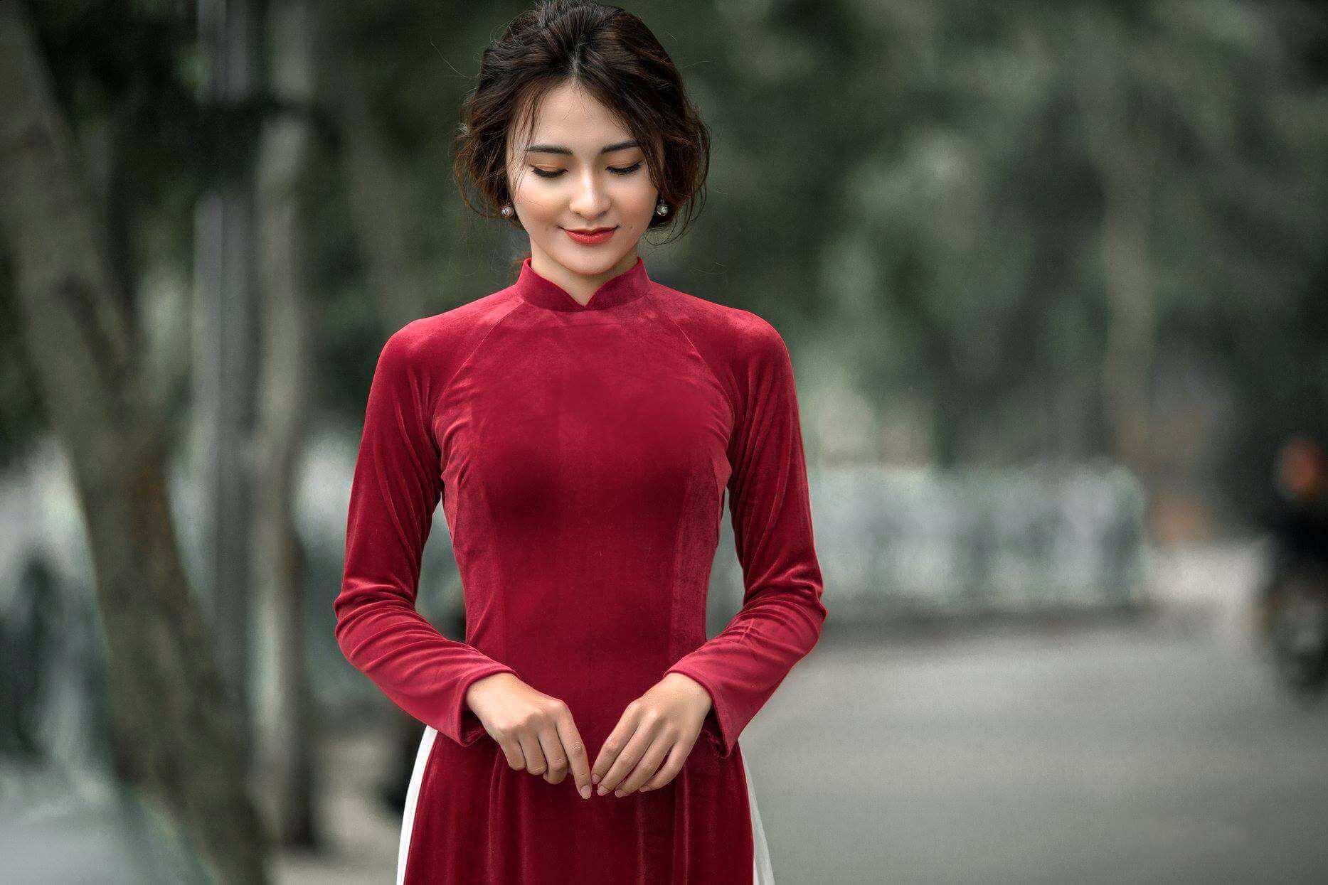 tặng vải áo dài