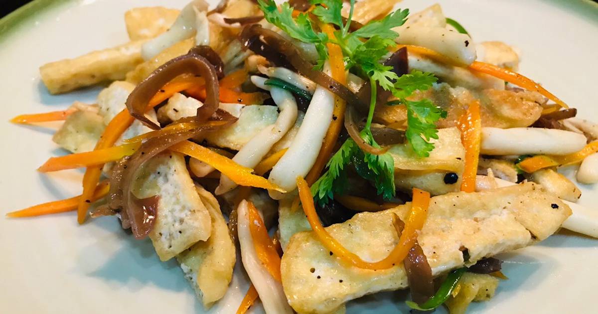 Mách bạn cách làm các món chay ngon miệng cho ngày mùng 1 Tết 42 đậu phụ xào rau củ