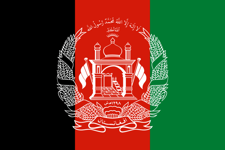 Quốc kỳ của các quốc gia trên thế giới, mẹ chỉ ngay cho bé yêu nhé! (Phần 1) 102 Afghanistan