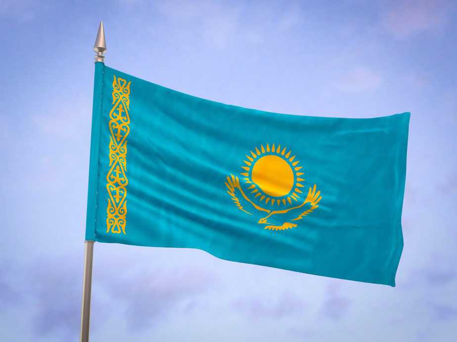 Quốc kỳ của các quốc gia trên thế giới, mẹ chỉ ngay cho bé yêu nhé! (Phần 1) 126 Kazakhstan