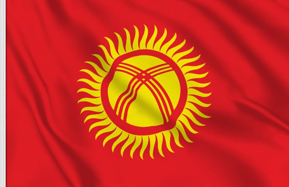 Quốc kỳ của các quốc gia trên thế giới, mẹ chỉ ngay cho bé yêu nhé! (Phần 1) 129 Kyrgyzstan