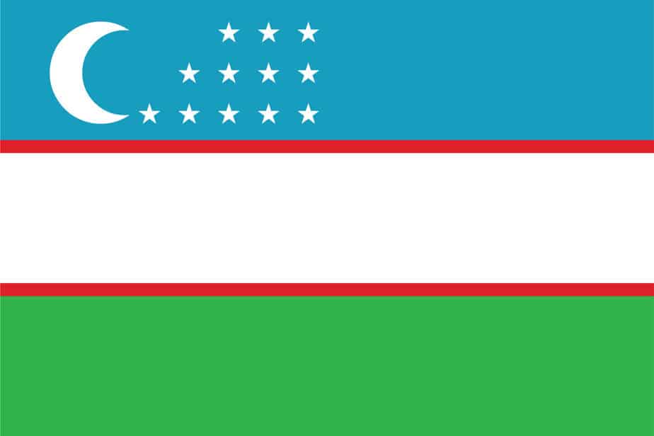 Quốc kỳ của các quốc gia trên thế giới, mẹ chỉ ngay cho bé yêu nhé! (Phần 1) 125 Uzbekistan