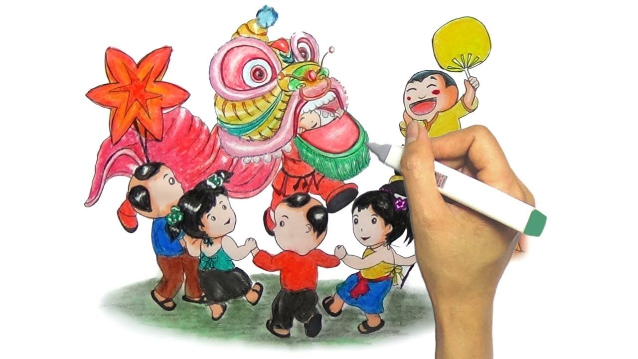 Các trò chơi Trung thu tại nhà cho bé vui nhưng vẫn an toàn 39 vẽ tranh trung thu