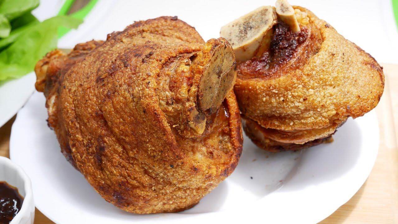 giò heo muối chiên giòn