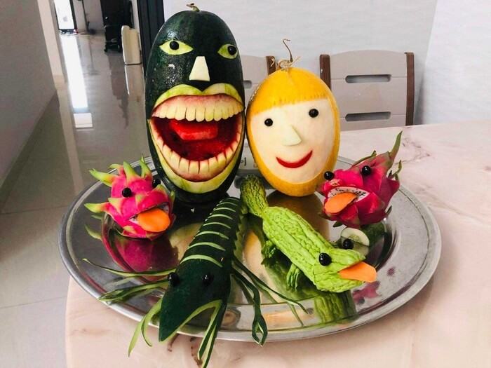 Chiêm ngưỡng BST hoa tươi làm từ củ quả gây sốt MXH của mẹ đảm Hải Phòng khéo tay 13