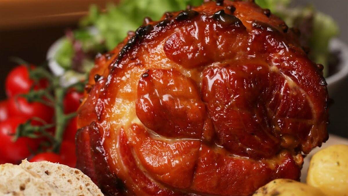 Cách làm dăm bông nướng Glazed Ham thơm ngon vui Giáng Sinh 36 dăm bông nướng