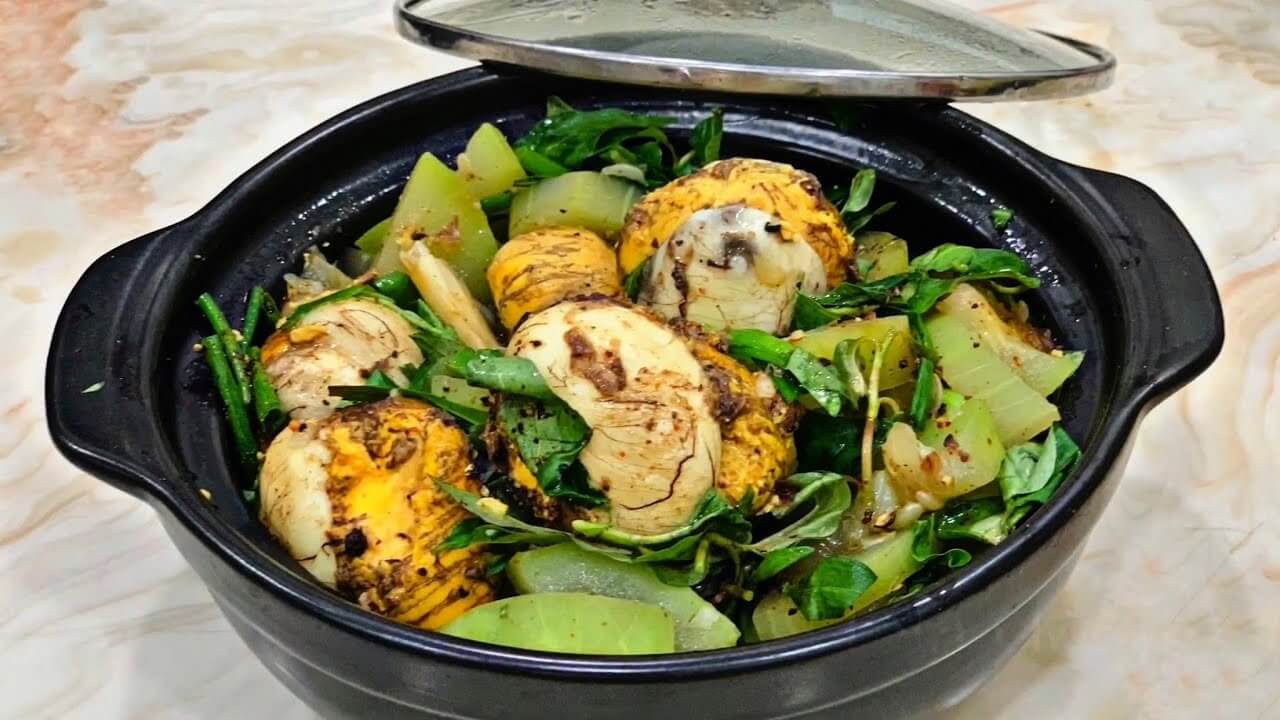 hột vịt lộn um bầu
