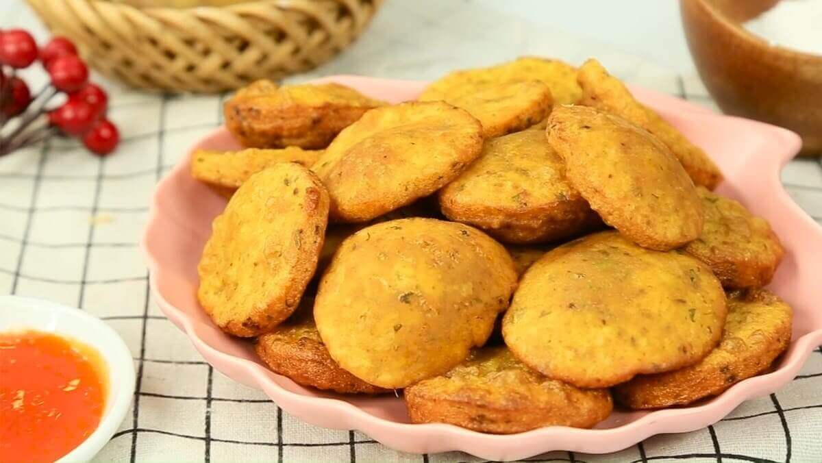 Bánh khoai tây hải sản phô mai bánh khoai tây cho bé ăn dặm