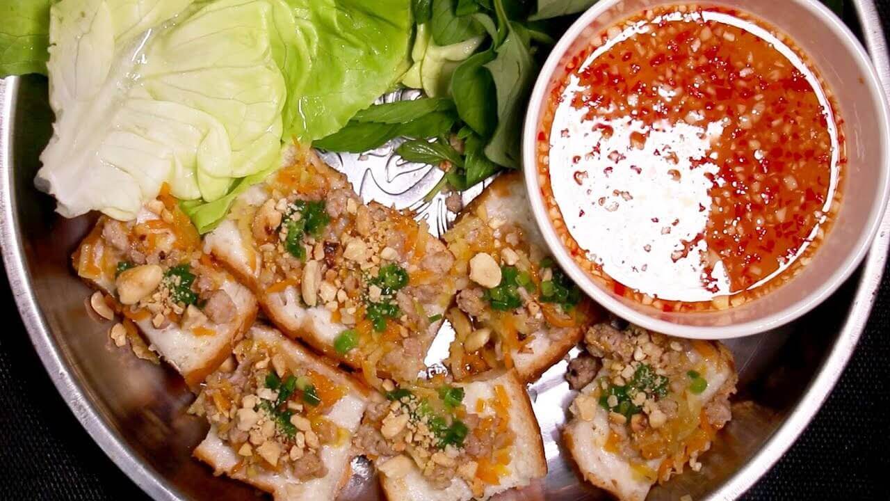 bánh mì hấp mỡ hành