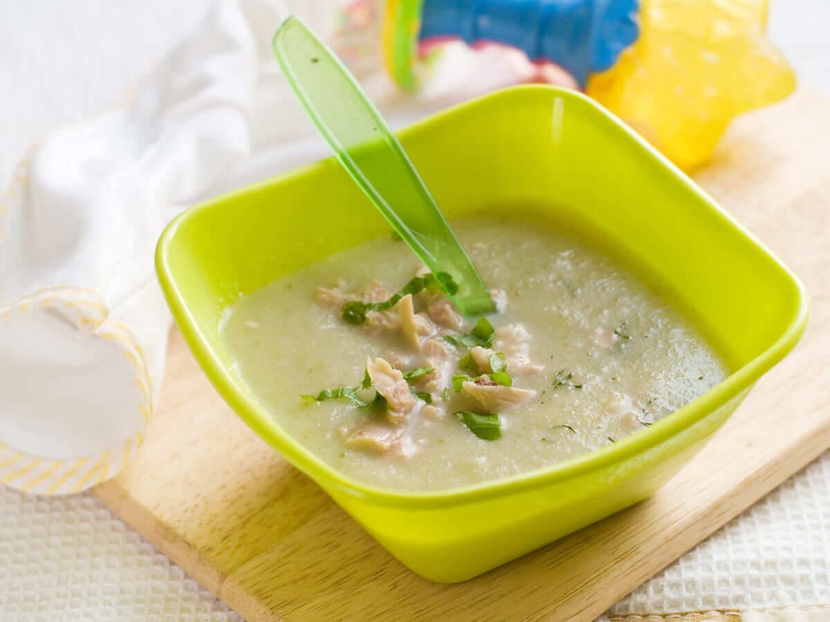 Cháo thịt lợn rau mồng tơi cho bé ăn dặm Cháo thịt lợn rau mồng tơi cho bé ăn dặm