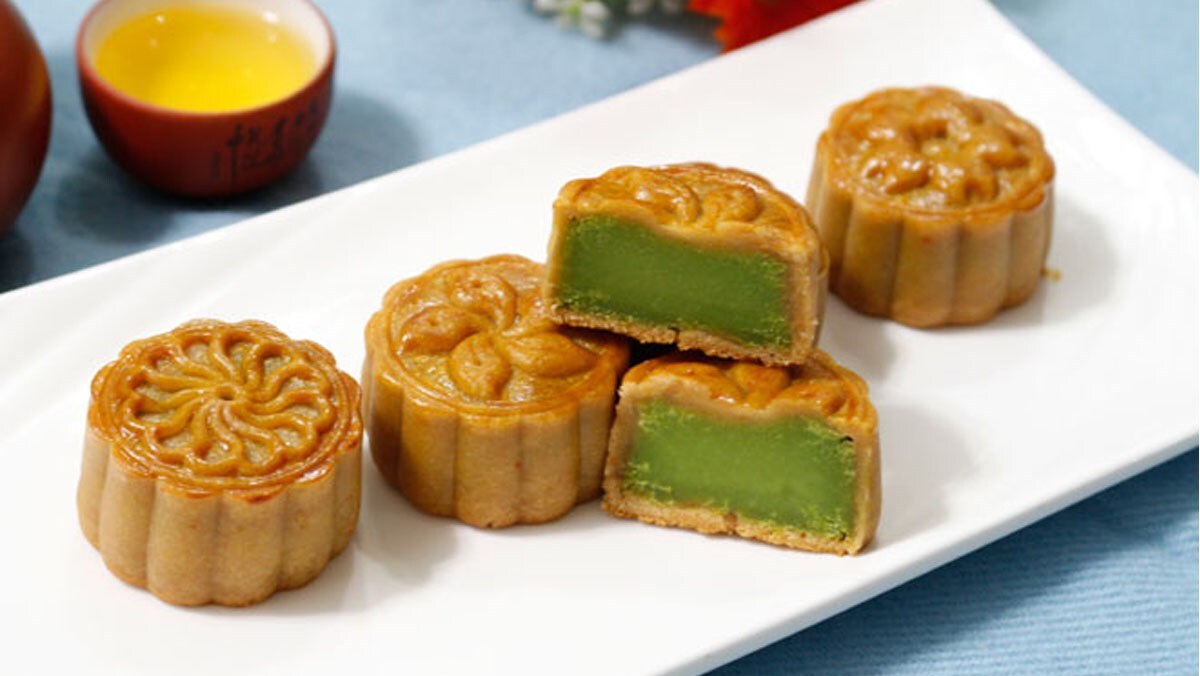 bánh trung thu chay trà xanh bánh trung thu chay trà xanh