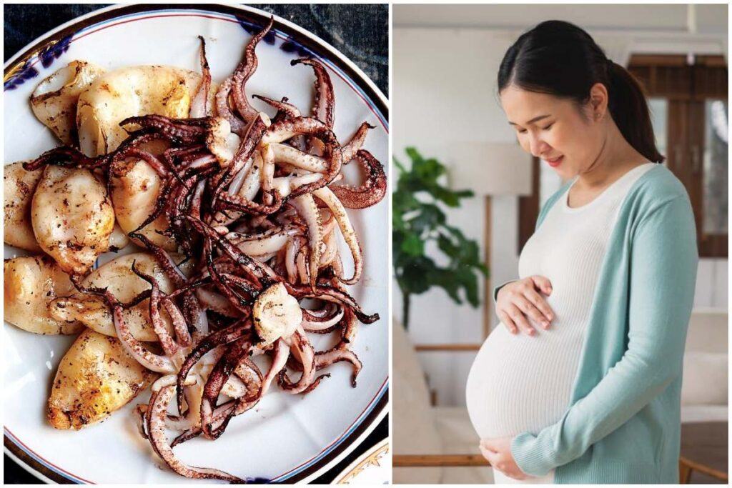 Có bầu ăn mực được không?