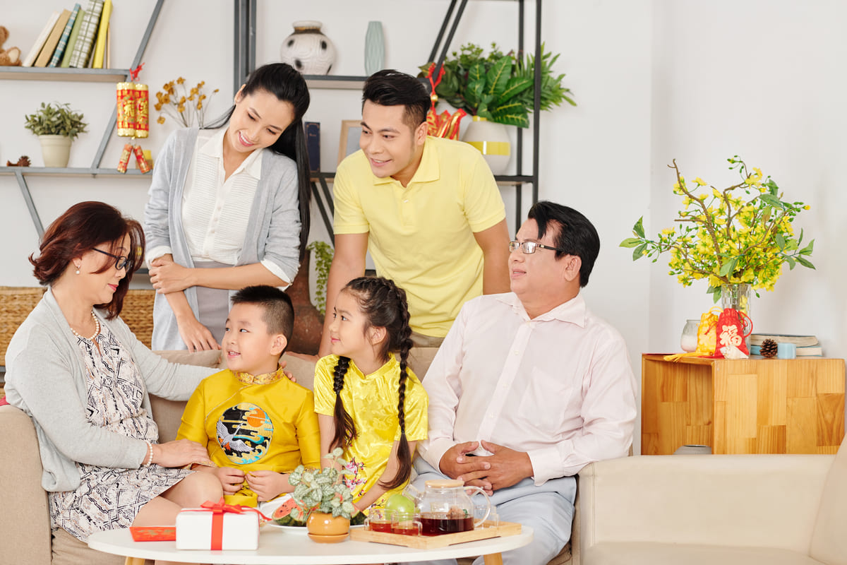 chúc tết ông bà thơ chúc tết cho bé