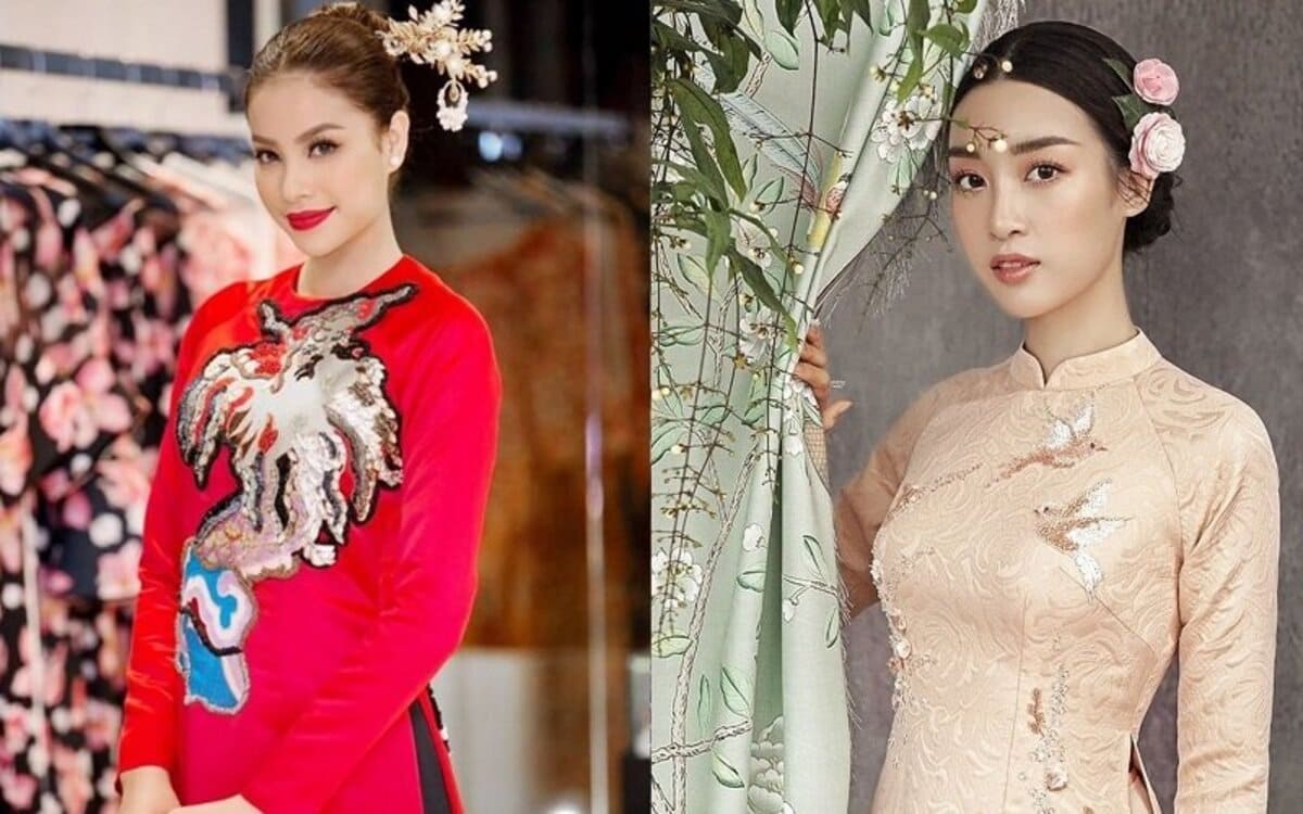 kiểu tóc mặc áo dài
