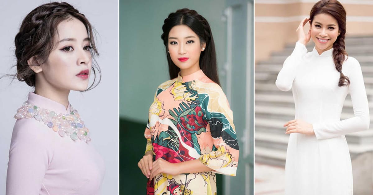 kiểu tóc mặc áo dài đẹp