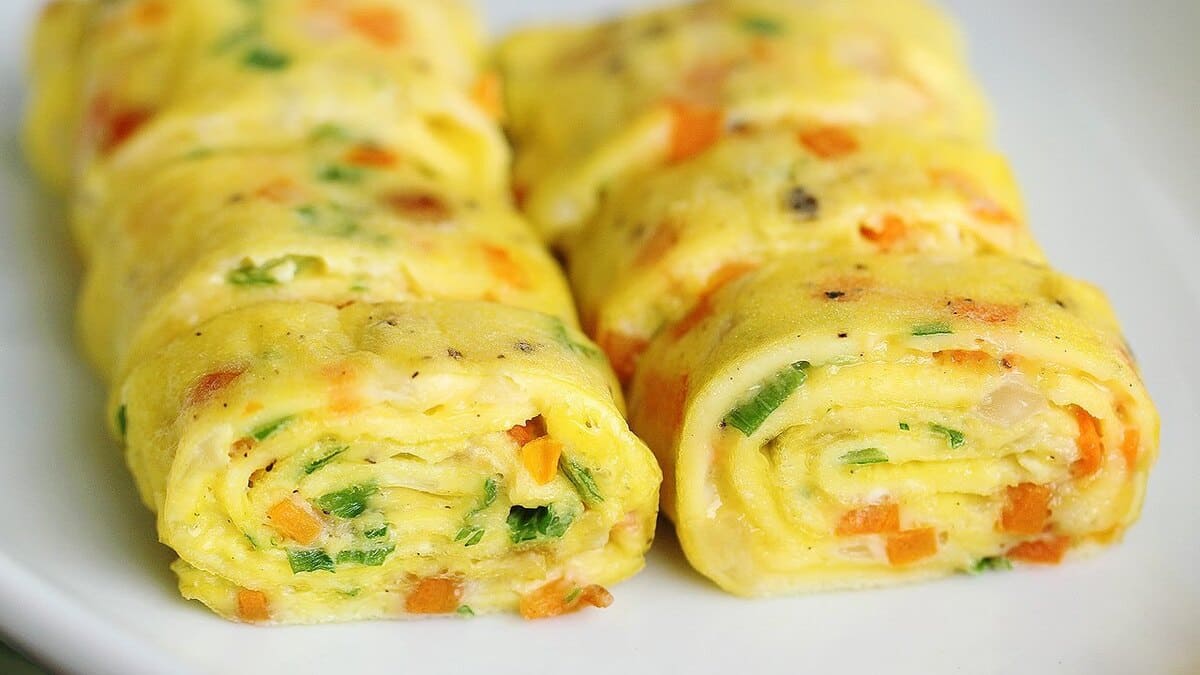 món ngon trứng cuộn trứng cuộn