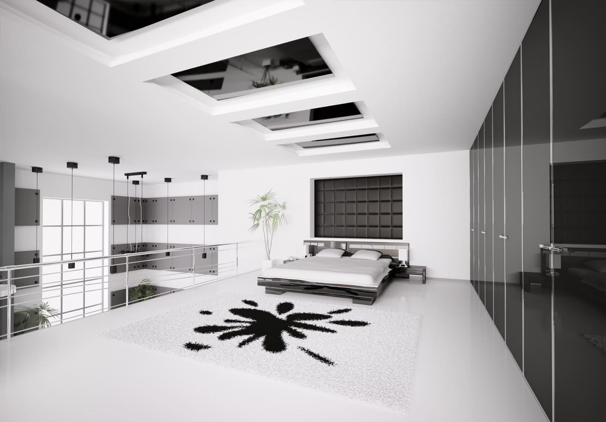 15+ Ý tưởng thiết kế phòng ngủ đen trắng cho người thích sự tối giản 24