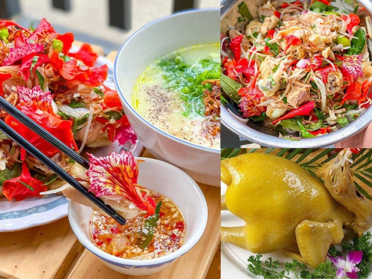 hướng dẫn Cách làm gỏi gà hoa phượng