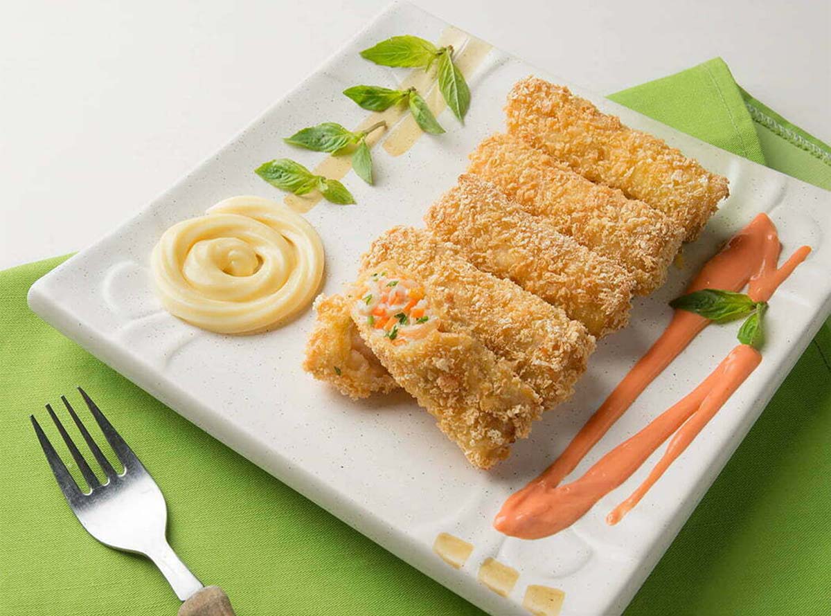 cách làm nem hải sản với sốt mayonnaise