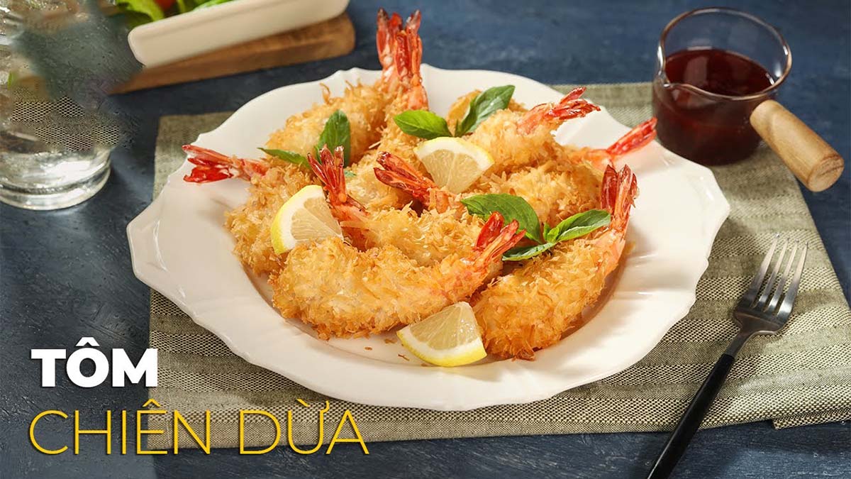 cách làm tôm chiên xù cuộn dừa cách làm tôm chiên xù cuộn dừa ngon