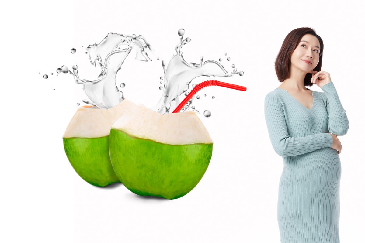 mang thai uống nước dừa