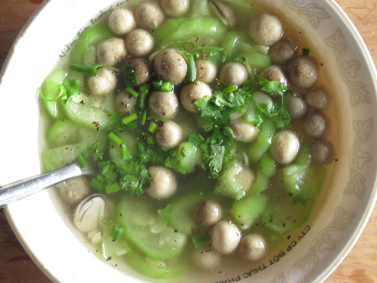 Cháo sò điệp nấm rơm Canh nấm rơm