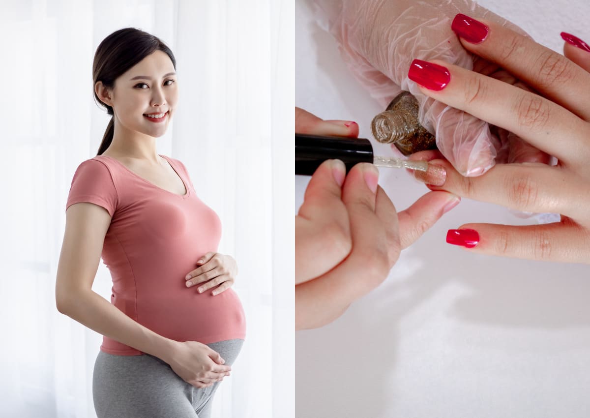 đang có bầu sơn móng tay được không