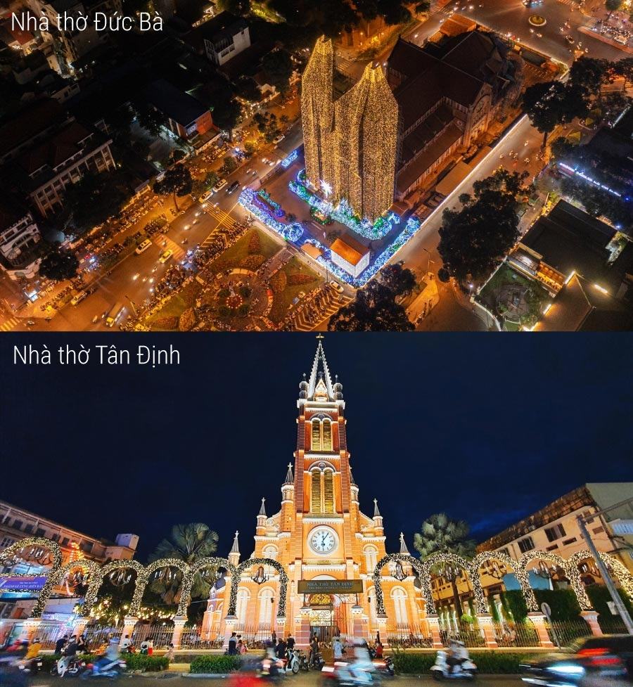 trang trí Noel ở các nhà thờ Sài Gòn trang trí Noel ở nhà thờ Sài Gòn
