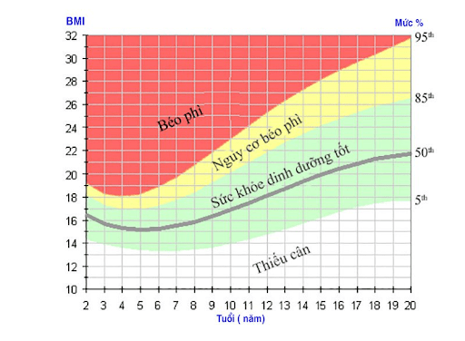 chỉ số BMI trẻ em cho trẻ 2 tuổi tới 20 tuổi chỉ số BMI trẻ em cho trẻ 2 tuổi đến 20 tuổi