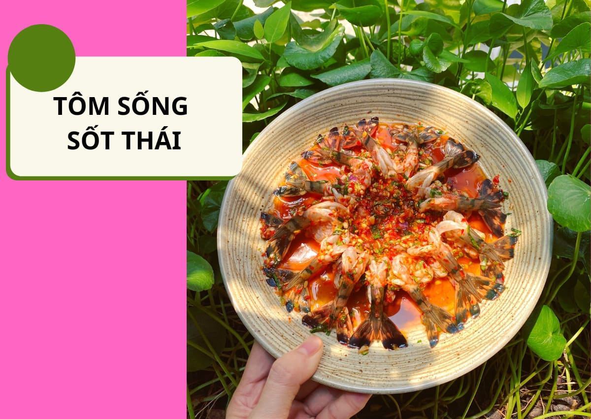 cách làm tôm sống sốt thái