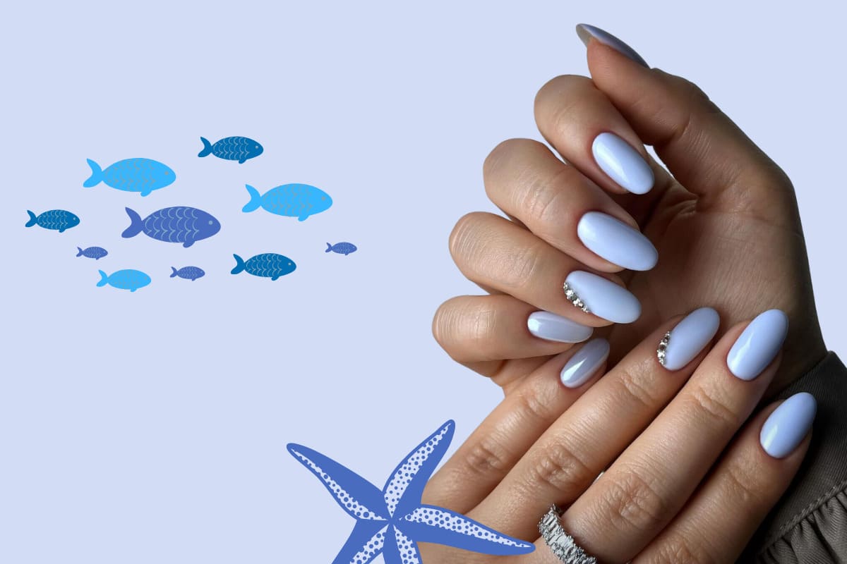 20+ mẫu nail màu xanh dương cho nàng đi biển cực xinh 70 mẫu nail màu xanh dương