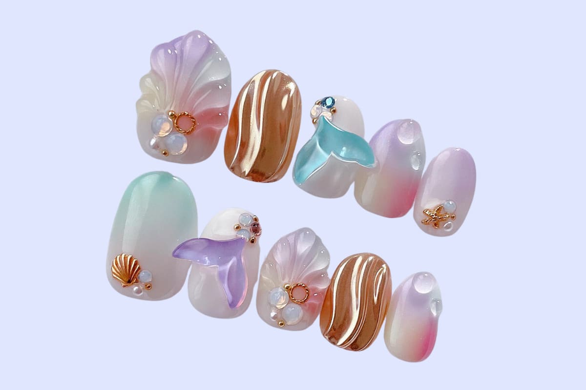20+ mẫu nail màu xanh dương cho nàng đi biển cực xinh 72 20+ mẫu nail màu xanh dương cho nàng đi biển cực xinh 37