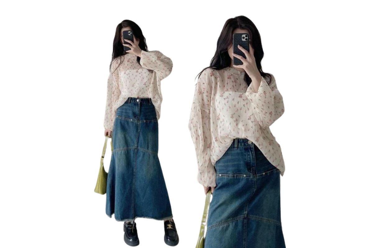 Set đồ công sở cách mặc áo sơ mi đẹp