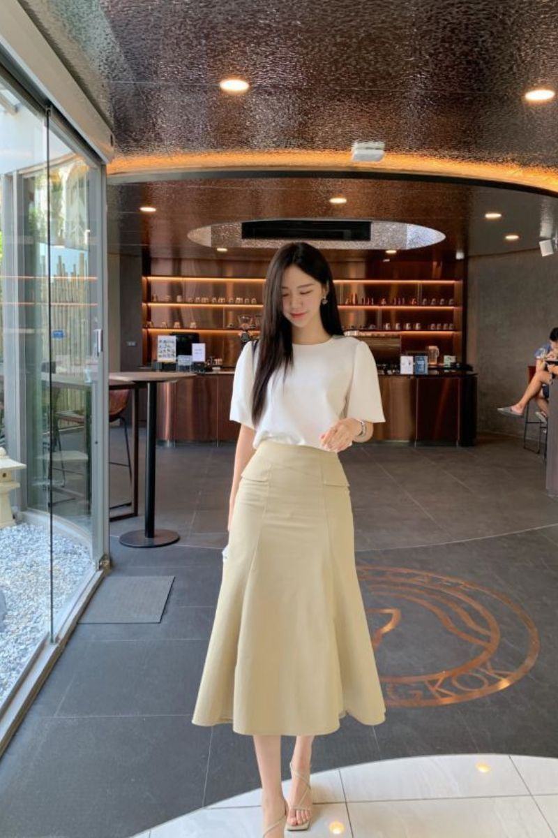 Đồ công sở Phối chân váy dài