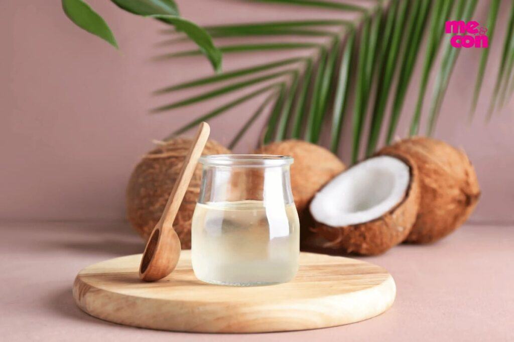 tẩy trang bằng dầu dừa