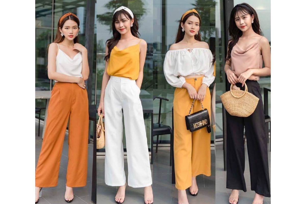 Cách phối đồ phối quần ống rộng