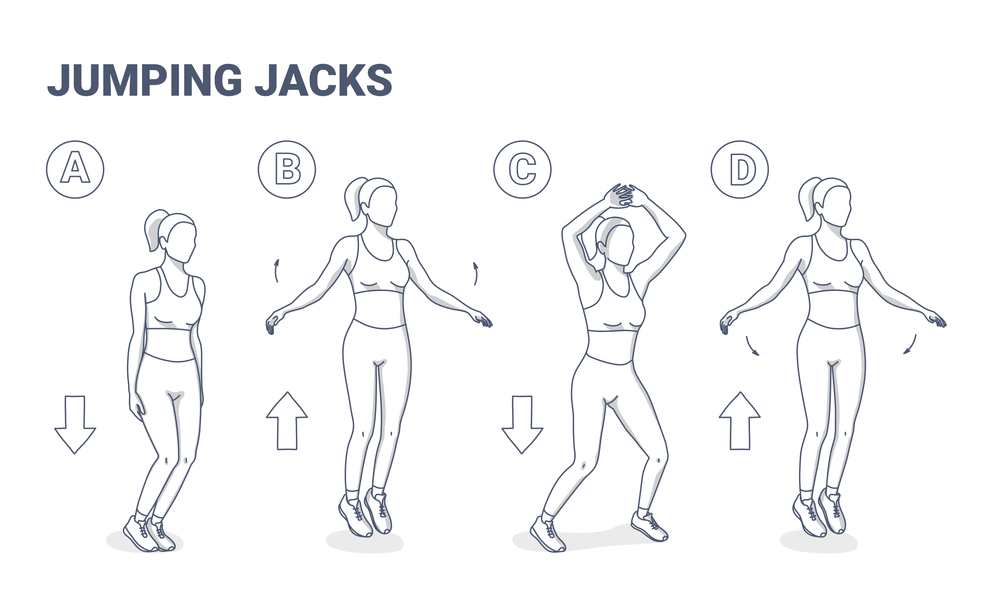 tập thể dục giảm cân chính là bài tập Jumping Jacks tập thể dục giảm cân là bài tập Jumping Jacks