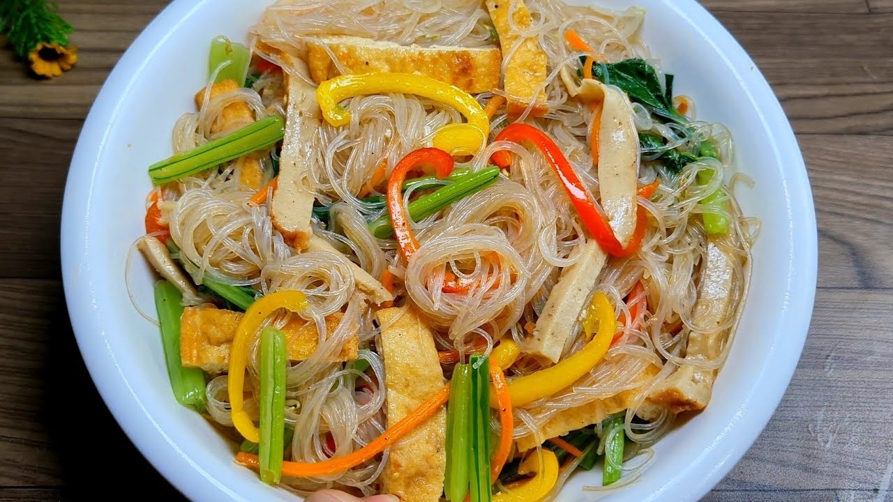 cách nấu các món chay thông dụng là món miến xào chay cách nấu các món chay thông dụng là miến xào chay