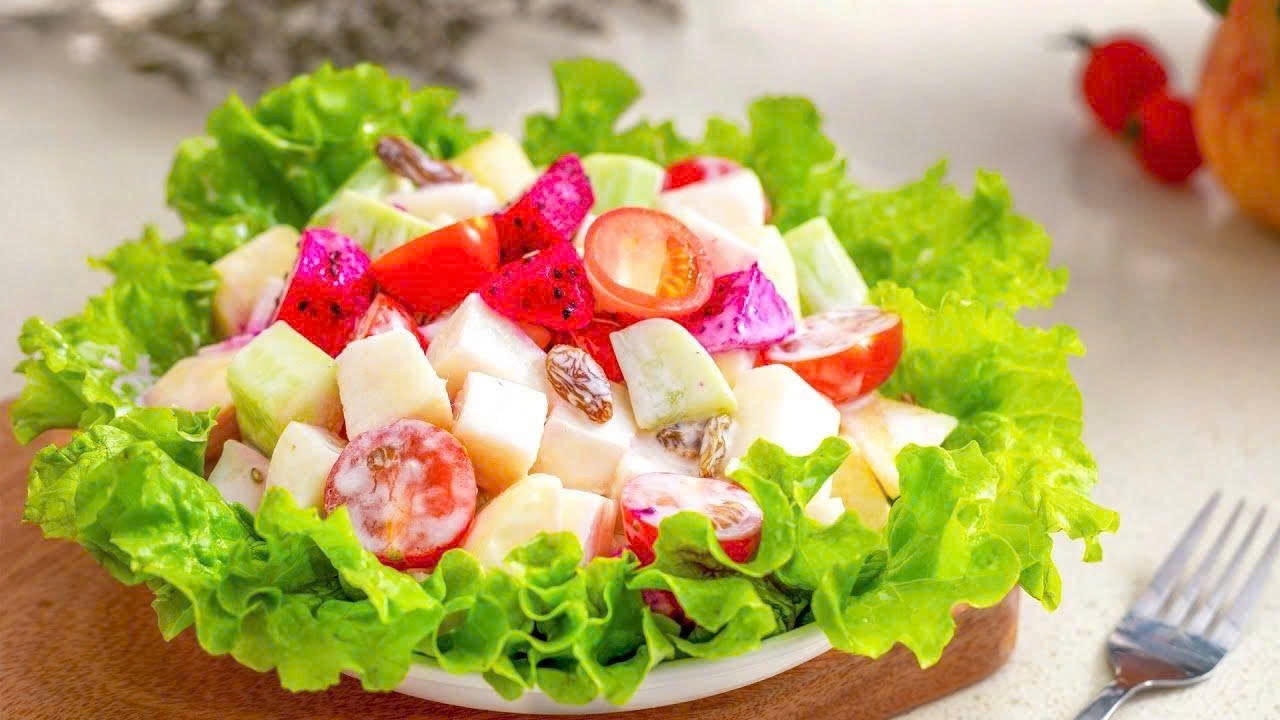 cách nấu các món chay thông dụng là món salad hoa quả cách nấu các món chay thông dụng là salad hoa quả