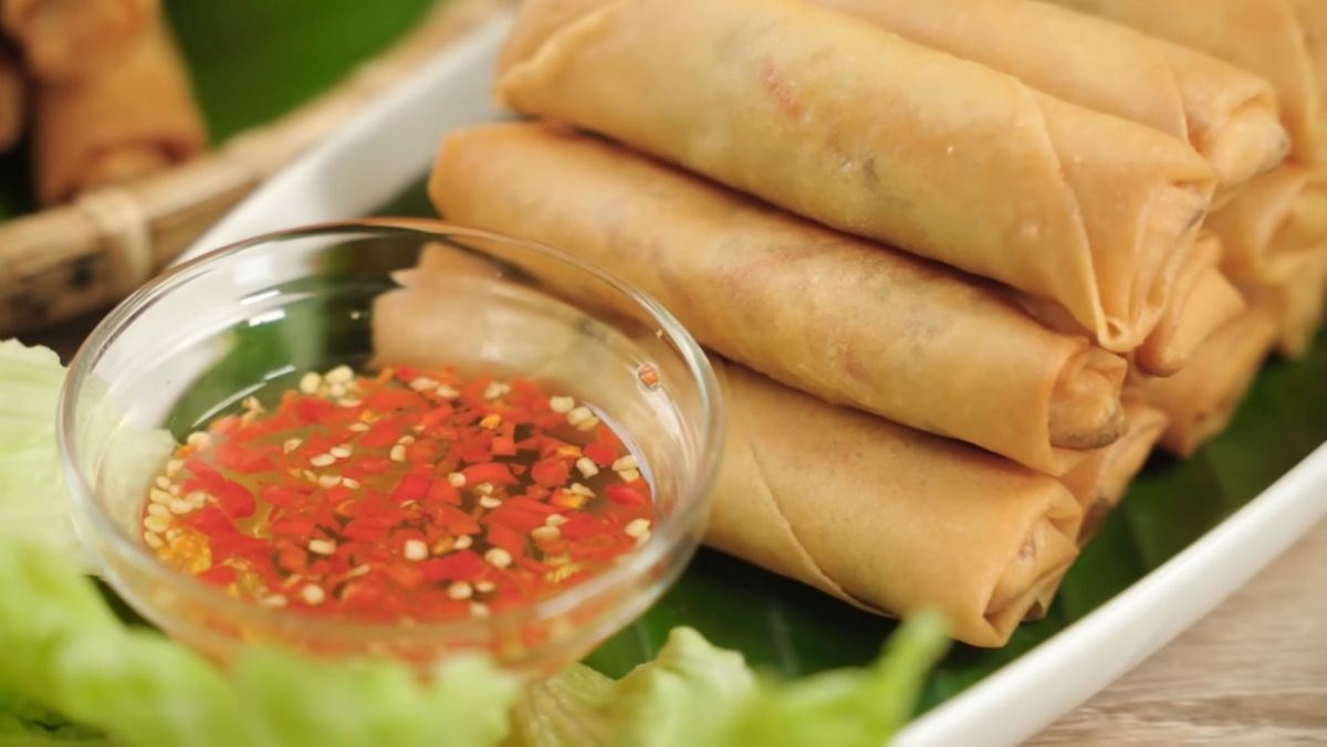 cách làm chả giò chay và nước chấm